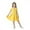 Yellow, variant on Wolcakyue Girl's Peter Pan Collar Dress Short Sleeve Casual Flare Skater Dresses,Navy 11-12 Years