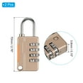 thumbnail image 2 of Security Steel Cable with 4 Digit Combination Lock, 2 Set 6.6Ft Coated Safety Wire Rope Double Loop Padlock, Yellow, 2 of 7