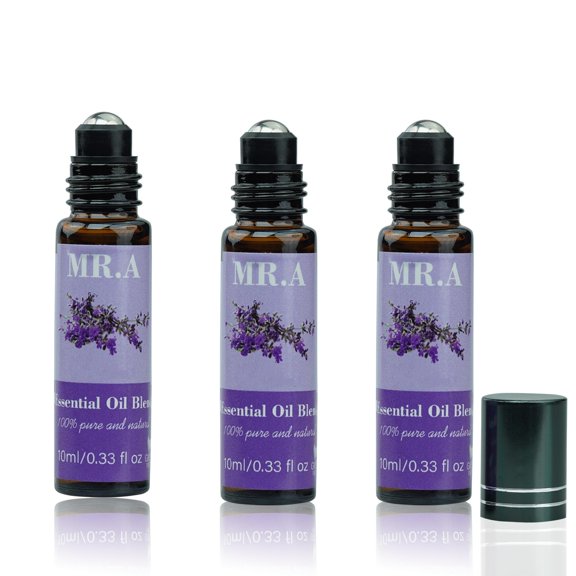 Aceite Esencial Roll On MR.A Pack de 3 x 10 ml Aromaterapia