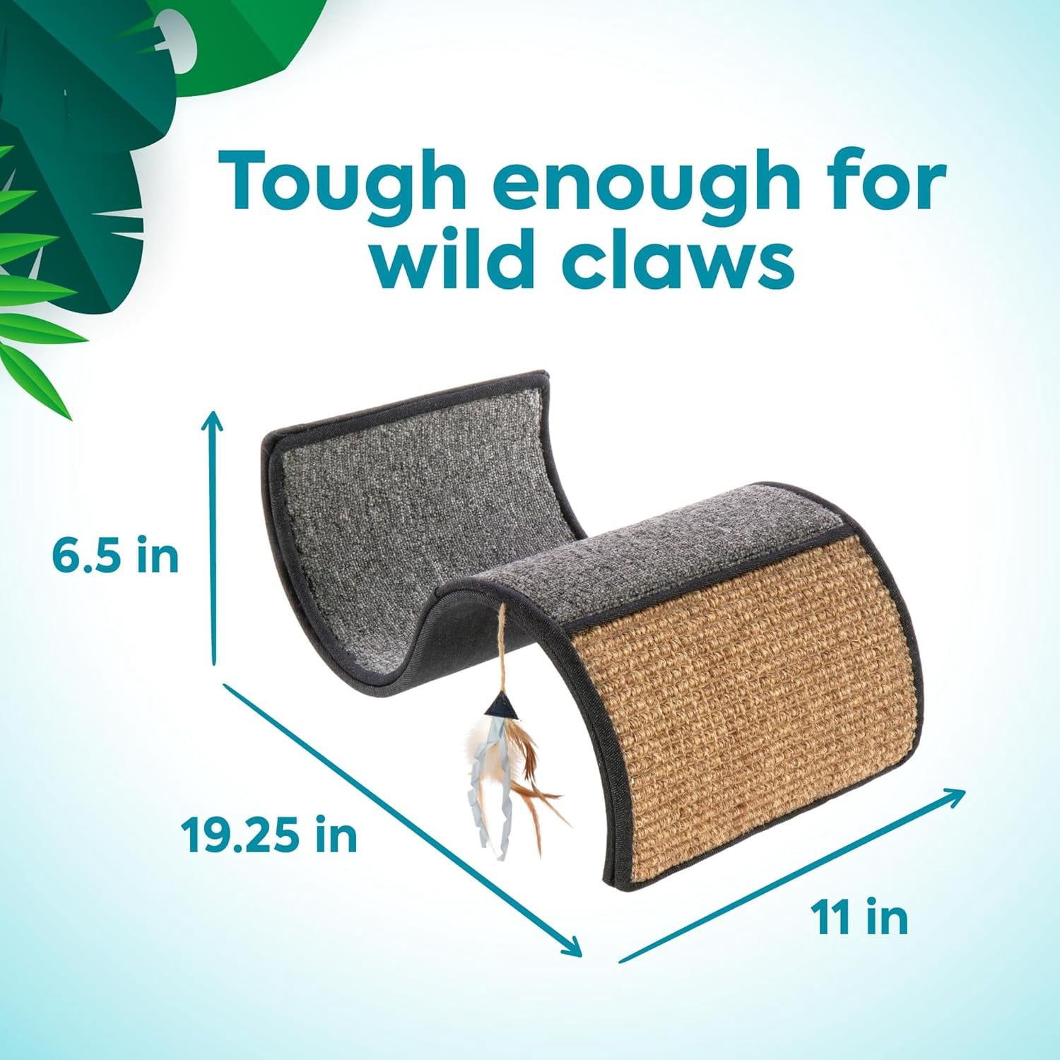 Dual-Surface Cat Scratching Post with Lounge and Hideaway, Gray Furniture Protector for All Cats
