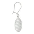 thumbnail image 2 of 14k Gold White Rhodium, Waffle Checker Design Drop Earring, 2 of 3