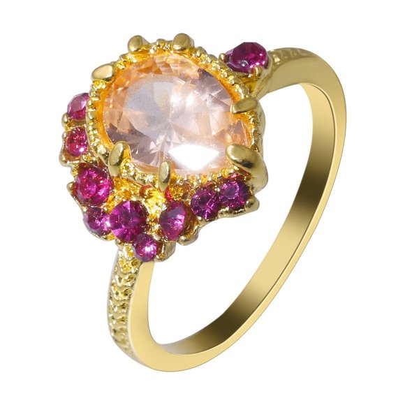 Bright Amber Ring Amber Jewelry Fashion Jewelry Engaged Ring For WomenThe Best Gift for A Loved One