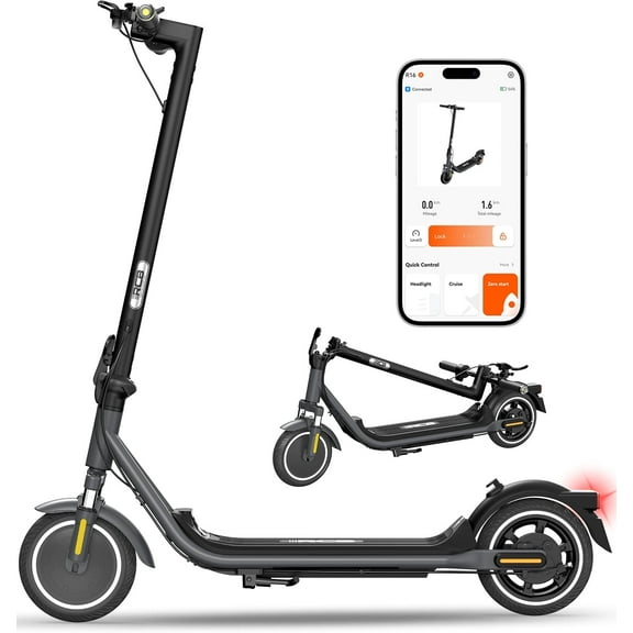 RCB 350W Electric Scooter for Adults ,19Mph & 18-21 Miles, Folding Design with Dual Brake System and APP for Teens & Adult Commute