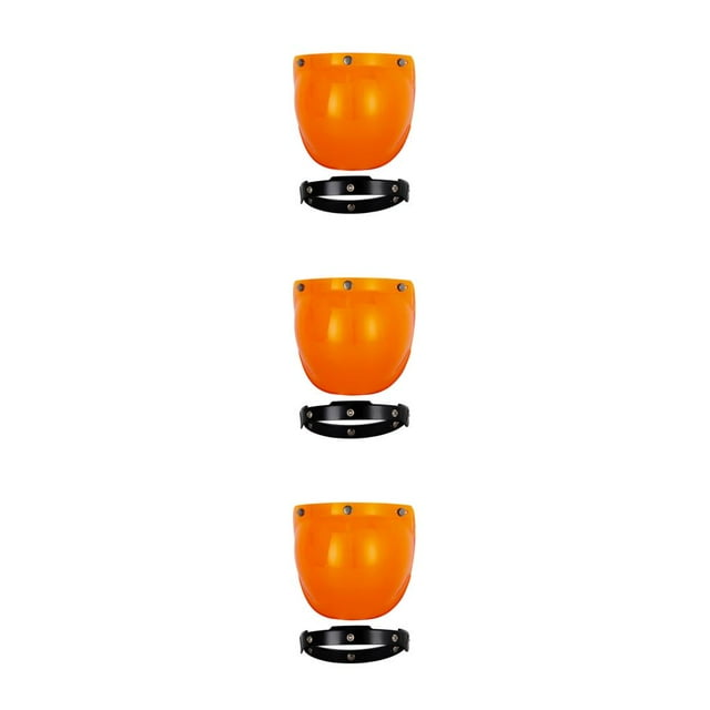 VONKY Visors Clear For Unisex Riders Easy To Clean Vintage Amber black frame 3Set
