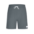 thumbnail image 3 of hoksml Men's Waffle Knit Drawstring Casual Shorts, Contrast Cuff Breathable Athletic Shorts for Sports Daily Wear, 3 of 7