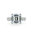 thumbnail image 2 of 925 Sterling Silver Moissanite Engagement Ring 5 Carat D Color VVS1 Clarity Anniversary Rings Asscher Cut Diamond Rings for Women, 2 of 7