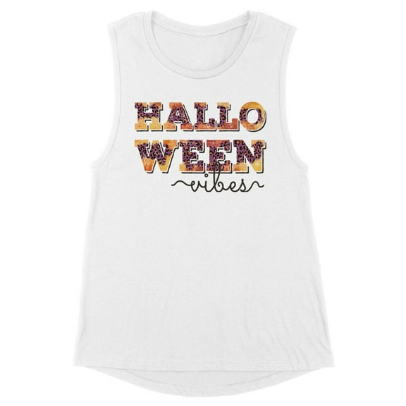 Halloween Vibes Women's Muscle Tank Large White