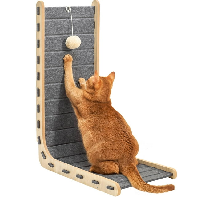 Tapete rascador de fieltro para muebles, color gris, para gatos, Nxwjoy
