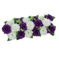 thumbnail image 1 of Chemin de Table Panneau de Fleurs Roses Arqué pour Mariage Foncé et Blanc, 1 of 7