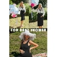 thumbnail image 5 of Ekouaer Women's Maternity Dress Rib Knit Sleeveless Baby Shower Dresses Casual Bodycon Pregnancy Clothes, 5 of 7