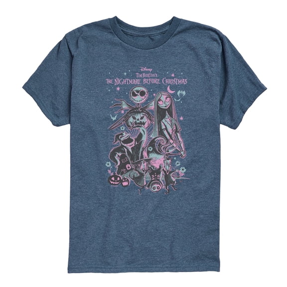 Nightmare Before Christmas - Nightmare Flowers - Youth Boys Short Sleeve Graphic T-Shirt