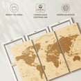 thumbnail image 6 of Elephant Stock Amber World Map Wall Art - Horizontal Multi Panel Canvas - Living Room Wall Decor - Map Multi Panel - Brown And Beige Decor - 50" x 32", 6 of 8