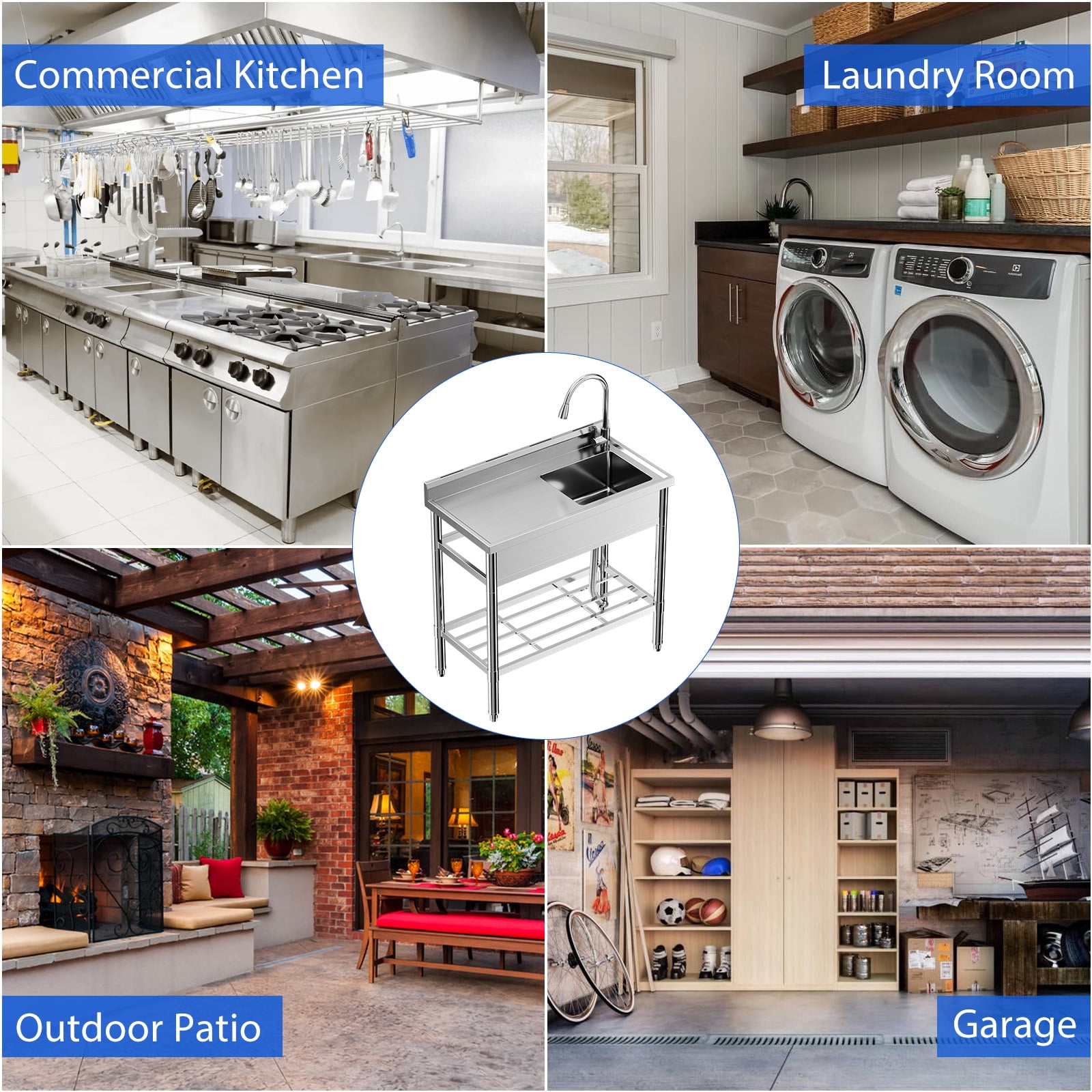 Stainless steel appliance garage best sale