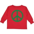 thumbnail image 3 of Inktastic Green Symbol Peace Sign Boys or Girls Long Sleeve Toddler T-Shirt, 3 of 5