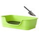 thumbnail image 2 of Caja de arena para mascotas con tapa abierta y pala, tamaño jumbo, para gatos y perros de interior. verde, 2 of 9