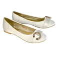 thumbnail image 1 of XY London Ballerines de Mariée pour Femmes en Ferne Broach à Strass devant, 1 of 4