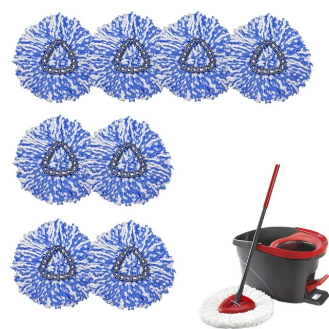 Spin Mop Refill Head 3Pack + 1 Rotating Mop Base For EasyWring Microfiber Spin Mop Refills