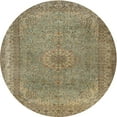 thumbnail image 1 of Ahgly Company Machine Washable Indoor Round Traditional Fall Leaf Brown Green Area Rugs, 4' Round, 1 of 7