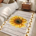 thumbnail image 4 of Vintage Sunflower Area Rugs 2.7'x5', Small Throw Rugs for Kitchen Bedroom, Wooden Yellow Summer Botanical Floral Retro Indoor Outdoor Rug Non-Slip Low Pile Carpet Runner Reversible Floor Mats, 4 of 8