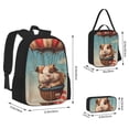 thumbnail image 2 of Easygdp Hot Air Balloon Guinea Pig Mochila para Niños y Niñas con Set de Caja de Almuerzo y Estuche para Lápices 3 en 1, Mochila Escolar Estampada para Adolescentes, 2 of 7