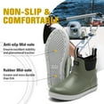 thumbnail image 5 of Lcamaw Deck Boots for Men，OutdoorRubber Fishing Garden Waterproof Ankle Rain Boots, 5 of 7