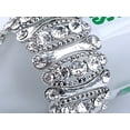 thumbnail image 5 of Alilang Silvery Tone Clear Crystal Rhinestone Elastic Bracelet Bangle Cuff, 5 of 5