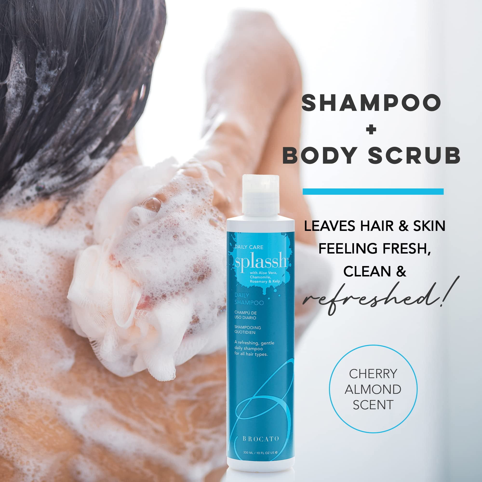 Brocato Splassh Daily Hair Conditioner, 32 Oz | Moisturizing Conditioner with Fortifying Keratin and Natural Aloe Vera, Chamomile & Rosemary | No Sulfate or Parabens - For All Hair Types
