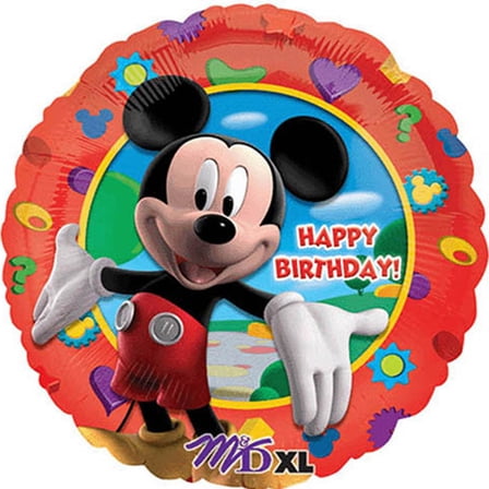 Mickey Mouse Happy Birthday Red Foil Balloon 18" ( Each )