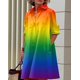 thumbnail image 2 of Vestido Zhyaj con botones y lunares de manga larga para mujer, talla grande, 2 of 6