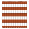 thumbnail image 2 of Striped Shower Curtain Orange Boho Striped Modern Fashion Brown Design Pattern Fabric Bathroom Decor Set with Hooks(84" Wx72 H), 2 of 3