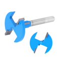thumbnail image 3 of Fresa tipo T de borde recto Cuchillo de ranura en T con mango de 0,3 pulgadas para cortadoras eléctricas Máquinas de grabado (azul), 3 of 9