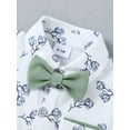 thumbnail image 5 of CARETOO Boy Clothes Suit 3Pcs 0-18M Infant Short Sleeve Formal Outfits Shirt Bowtie Pants 95% Cotton, 5 of 15