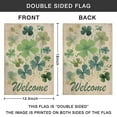 thumbnail image 4 of St. Patrick's Day Garden Flag Irish Holiday Outdoor Flag Welcome Clovers Spring Green Yard Flags 12.5''×18'' Burlap Vertical Double Sided House Flag for Home,Spring Holiday Decor, 4 of 4