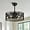 Black, variant on Boho Black Caged Ceiling Fan with Lights, Rattan Ceiling Fan Lighting with Remote Control 3 speeds, 3 Timing for Living Room Bedroom Dining Room Kitchen