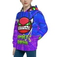 thumbnail image 6 of Geometry Dash Kids' Hoodie 3d Print Sweatshirt Soft Pullover Hooded With Big Pockets Fans Gifts For Boys Or Girls Small, 6 of 7