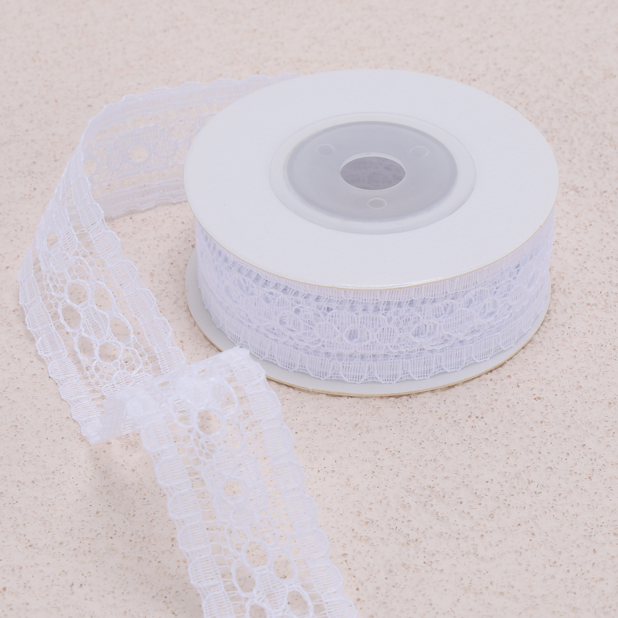 Unique Bargains Reusable Lace Gift Ribbon for Crafting Projects White Lace Style 1 0.79" x 29.53"