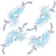 thumbnail image 1 of 4 parches termoadhesivos de hojas de 2 estilos, azul cielo, bordados, para coser o planchar., 1 of 9