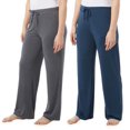 thumbnail image 2 of 32 Degrees Womens Cool Soft Sleep Pants Pack of 2 Size: S, Color: Charcoal/Moon Blue, 2 of 4