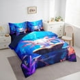 thumbnail image 3 of Castle Fairy Kids Kawaii Salamander Twin Bedding Sets,Blue Pink Bedding Comforter Set, 3 of 8