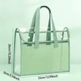 thumbnail image 3 of Clear Bag for Stadium Events, Waterproof Large Capacity File Bag, See Through Bag for Concerts,Travel and Festivals, Smooth Zipper and Handles for Women Purse, 3 of 5