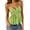WenDA02_Green, variant on Spaghetti Strap Tank Tops for Women Flowy Hem Ruffle Bow Tie Wrap Cami Shirts Sleeveless Deep V Neck Camisole Women's Tops Black, S