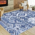 thumbnail image 2 of Geetinfly 5*7FT Area Rugs 5in*7in Washable Ethnic Tribes Area Rug Vintage Patchwork Distressed Floor Cover Stain-Resistant Rug Carpet Blue blue, 2 of 7