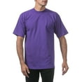 thumbnail image 5 of Pro Club Men's Heavyweight Cotton Short Sleeve Crew Neck T-Shirt, Purple, 3X-Large, 5 of 6