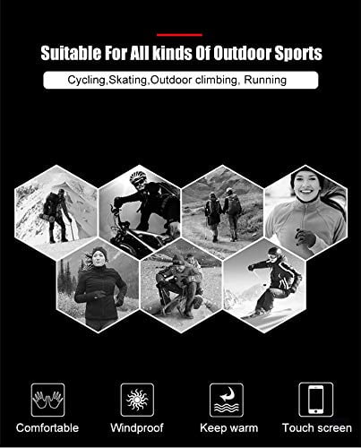 Winter Touch Screen Warm Gloves for Cycling, Amazing Thermala Premium Thermal Windproof Gloves, Outdoor Sports (Medium) Black