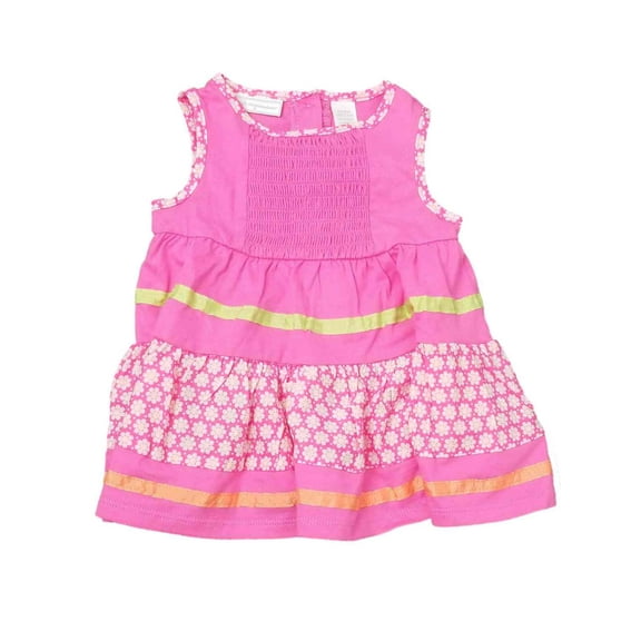 Infant Baby Girls Pink Flower Daisy Floral Spring Summer Sun Dress 3-6M