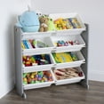 thumbnail image 4 of Humble Crew Inspire Toy Storage Organizer with 8 Large  Plastic Storage Bins, Grey/White, 4 of 6