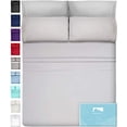 thumbnail image 1 of DreamCare 6 Piece Deep Pocket Sheets Microfiber Sheets Bed Sheets Bedding Sets King Size, Light Gray, 1 of 5