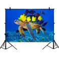 thumbnail image 1 of EREHome 7x5ft Sea Turtle Painting Polyester Photography Backdrop For Studio Prop Photo Background, 1 of 3