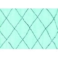 thumbnail image 1 of Ahgly Company Indoor Rectangle Solid Turquoise Blue Modern Area Rugs, 8' x 10', 1 of 4
