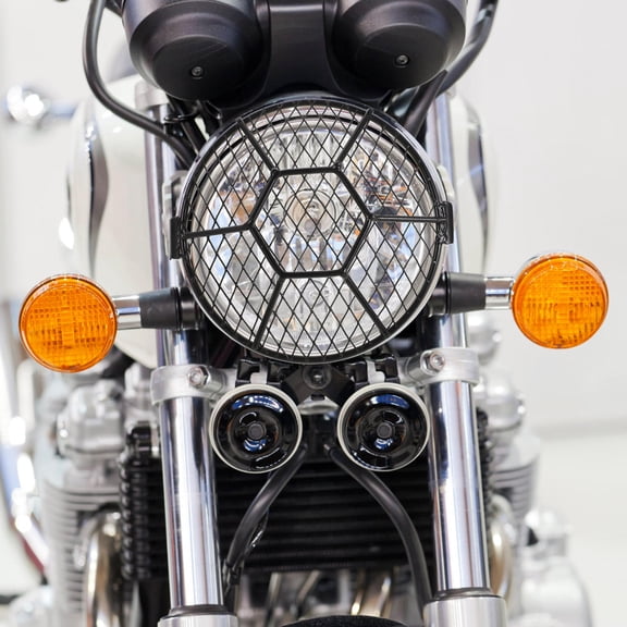 WHAMVOX Motorcycle Headlight Protection Motorcycle Headlight Cover Headlight Grille Front Headlight Guard Headlamp Grill Cover Protector